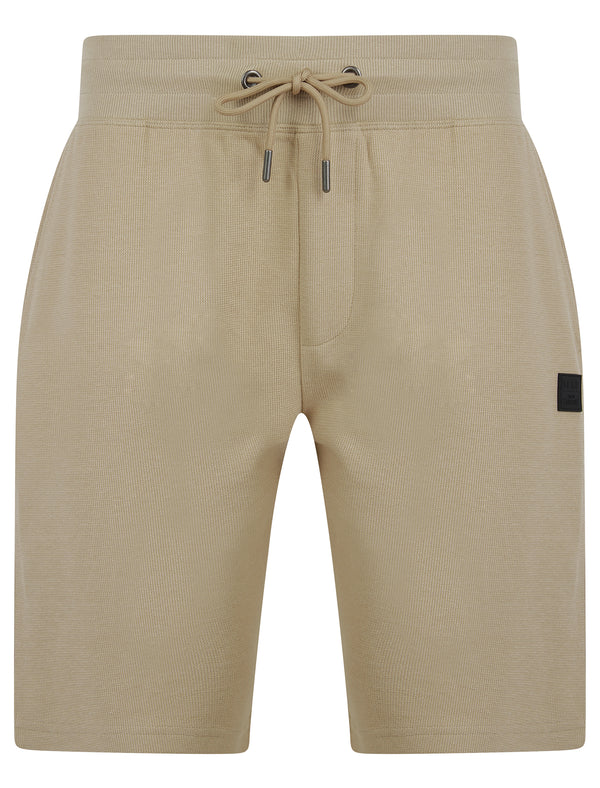 Tarot Motif Brushback Fleece Jogger Shorts in Trench Coat - Tokyo Laundry