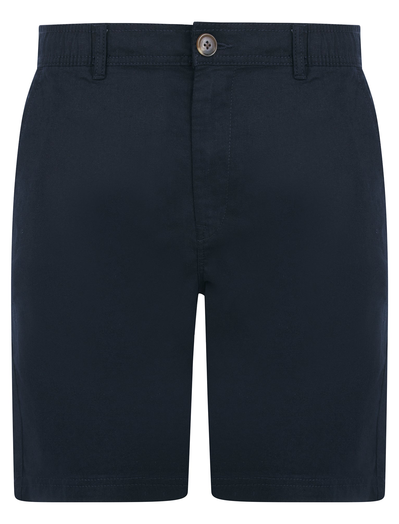 Fabrizio Elastic Tie Waist Linen Cotton Blend Chino Shorts in Sky
