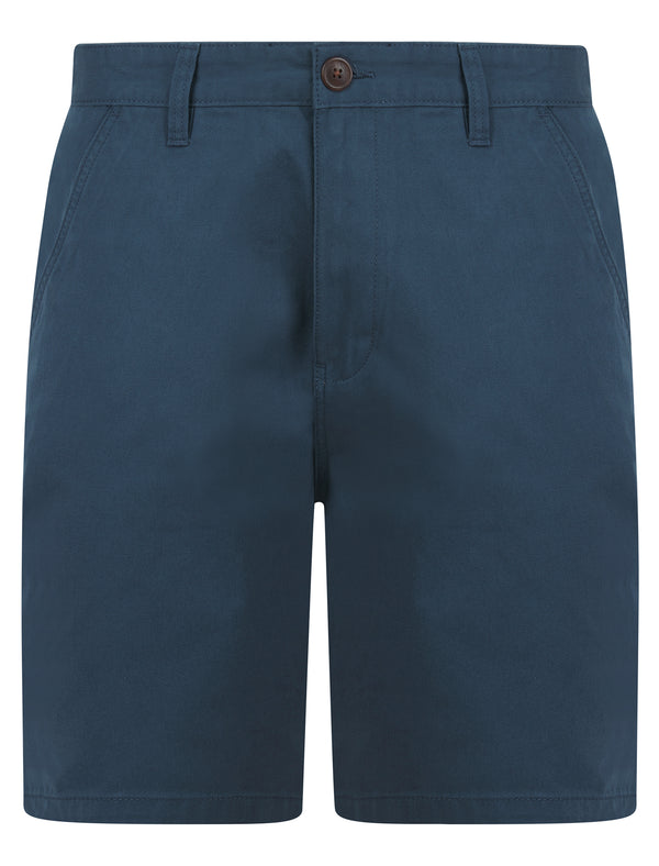 Massi Classic Fit Cotton Twill Chino Shorts in Dark Denim - Tokyo Laundry