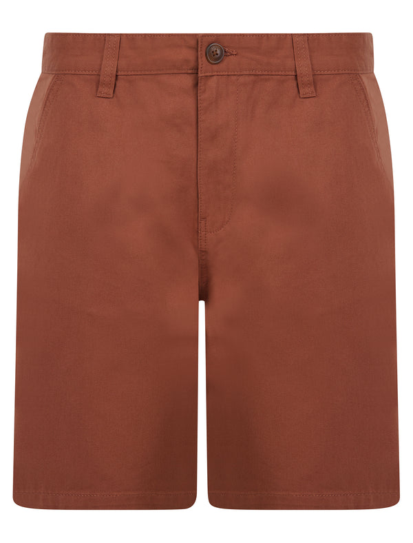 Massi Classic Fit Cotton Twill Chino Shorts in Peachy - Tokyo Laundry