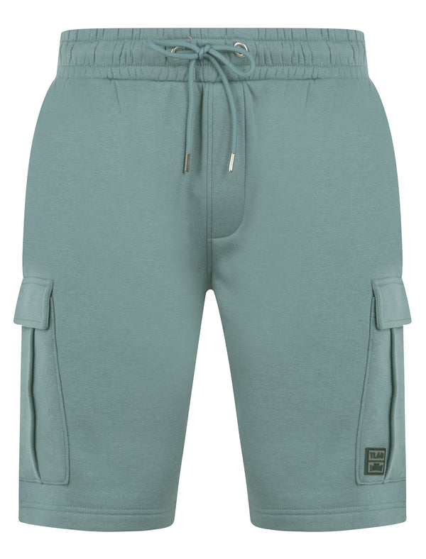 Tanko Multi-Pocket Brushback Fleece Jogger Cargo Shorts in Cathedral Spire - Tokyo Laundry