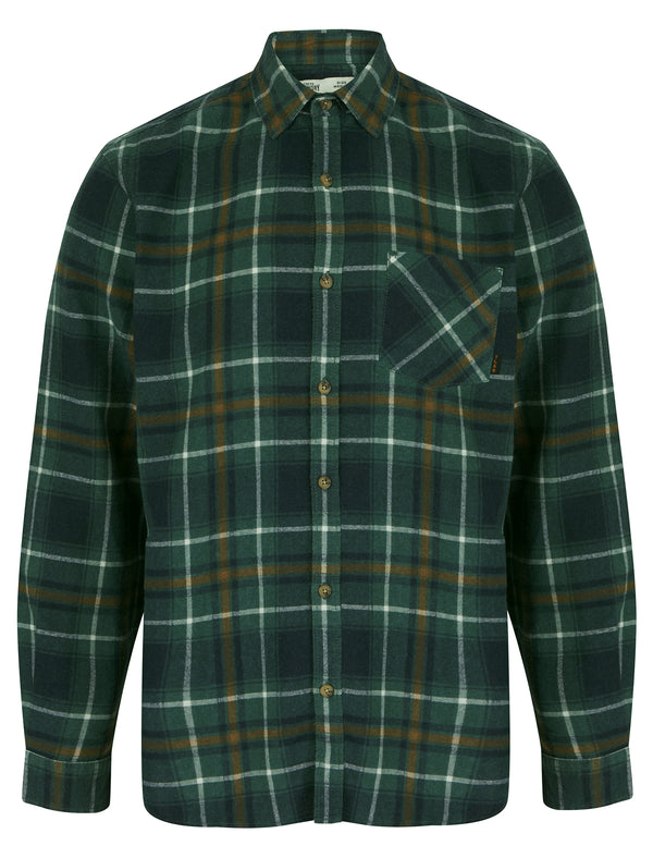 Alloa Checked Cotton Flannel Shirt in Tapestry Blue - Tokyo Laundry
