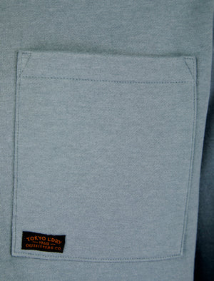 Commander Brushback Fleece Overshirt Jacket in Cool Grey - Tokyo Laundry