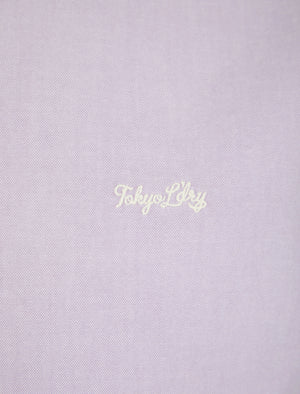 Tiberius Short Sleeve Oxford Cotton Shirt in Lilac  - Tokyo Laundry