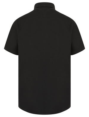 Elbury 3 Short Sleeve Cotton Twill Shirt in Jet Black - Tokyo Laundry