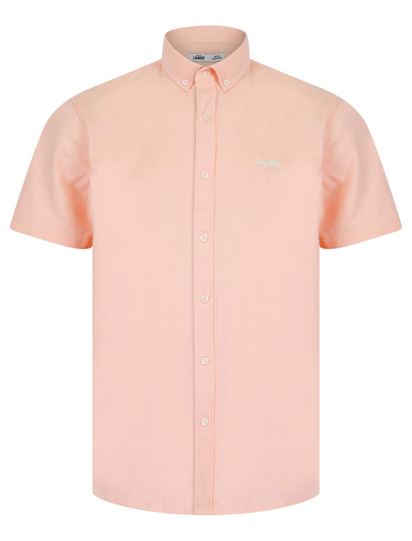 Elbury 3 Short Sleeve Cotton Twill Shirt in Blushing Rose - Tokyo Laundry