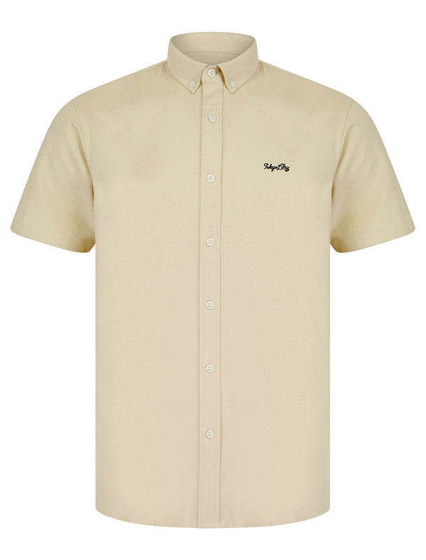 Elbury 3 Short Sleeve Cotton Twill Shirt in French Oak - Tokyo Laundry