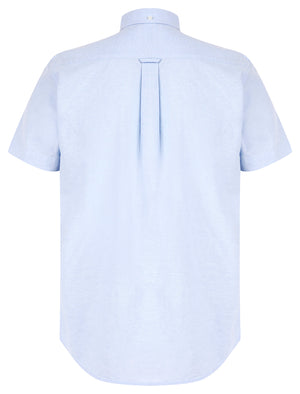 Fetlock Short Sleeve Oxford Cotton Shirt in Sky Blue - Kensington Eastside