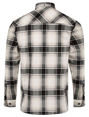 Haines Checked Cotton Flannel Shirt in Jet Black - Tokyo Laundry