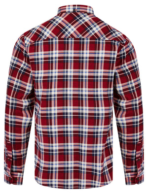 Apak Checked Cotton Flannel Shirt in Biking Red - Tokyo Laundry