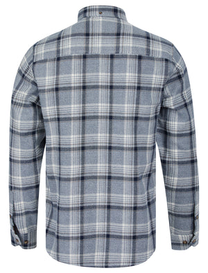 Tunstall Yarn Dyed Checked Cotton Flannel Shirt in Blue / Navy - Tokyo Laundry