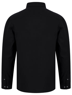 Holkham Cotton Twill Long Sleeve Shirt in Jet Black - Tokyo Laundry