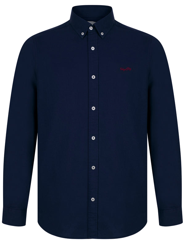 Holkham Cotton Twill Long Sleeve Shirt in Peacoat - Tokyo Laundry