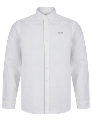 Holkham Cotton Twill Long Sleeve Shirt in White - Tokyo Laundry