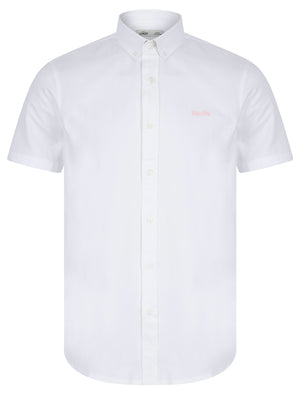 Elbury 3 Short Sleeve Cotton Twill Shirt in Bright White - Tokyo Laundry