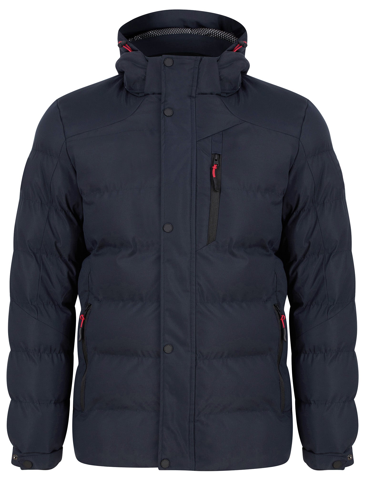 Yorkshire Quilted Puffer Coat with Hood In Sky Captain Navy