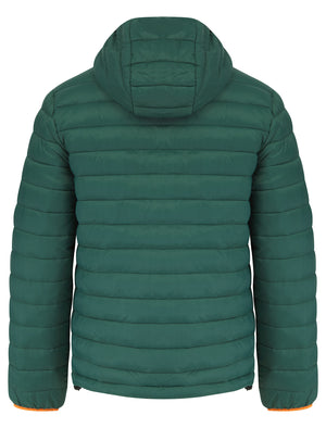 Samoset Quilted Puffer Jacket with Hood in June Bug Green - Tokyo Laundry