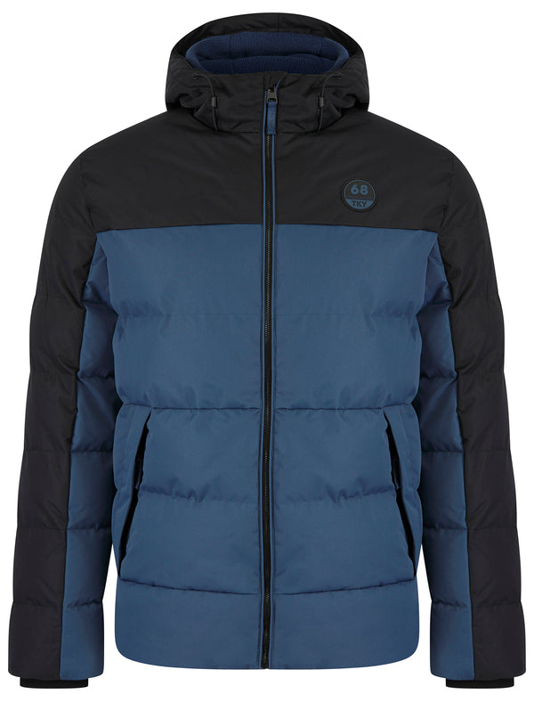 Abu Micro-Fleece Lined Quilted Puffer Jacket with Hood in Sargasso Blue - Tokyo Laundry