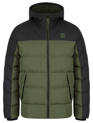Abu Micro-Fleece Lined Quilted Puffer Jacket with Hood in Deep Depths Green - Tokyo Laundry