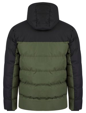 Abu Micro-Fleece Lined Quilted Puffer Jacket with Hood in Deep Depths Green - Tokyo Laundry