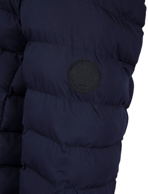 Tamary Quilted Puffer Jacket with Hood in Sky Captain Navy - Tokyo Laundry