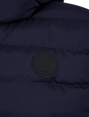 Dallon Quilted Puffer Gilet with Hood in Sky Captain Navy - Tokyo Laundry