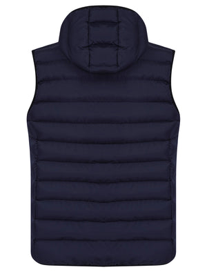 Dallon Quilted Puffer Gilet with Hood in Sky Captain Navy - Tokyo Laundry