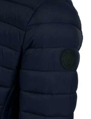 Nadav Quilted Puffer Jacket with Hood in Sky Captain Navy - Tokyo Laundry