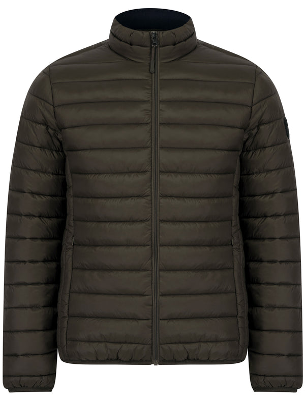 Nayati Funnel Neck Quilted Puffer Jacket in Khaki - Tokyo Laundry