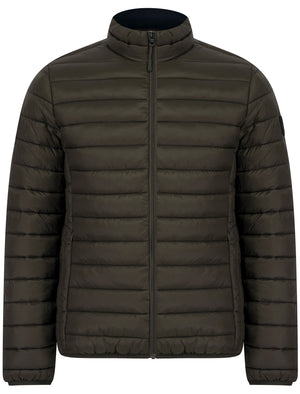 Inigo Funnel Neck Quilted Puffer Jacket in Khaki - Tokyo Laundry