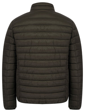 Inigo Funnel Neck Quilted Puffer Jacket in Khaki - Tokyo Laundry