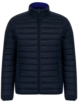 Inigo Funnel Neck Quilted Puffer Jacket in Sky Captain Navy - Tokyo Laundry