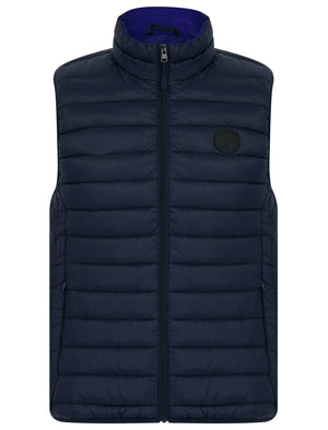 Mentari Quilted Puffer Gilet with Fleece Lined Collar in Sky Captain Navy - Tokyo Laundry