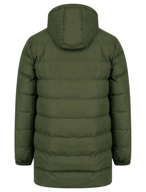 Taffy Micro Fleece Lined Quilted Puffer Jacket with Hood in Khaki Tok Tokyo Laundry