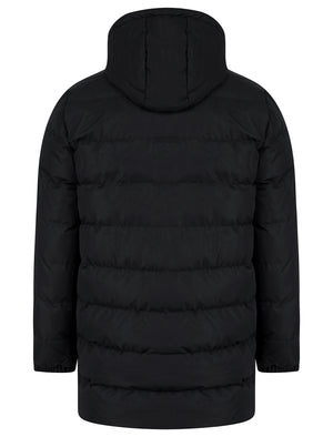 Taffy Micro-Fleece Lined Quilted Puffer Jacket with Hood in Jet Black - Tokyo Laundry