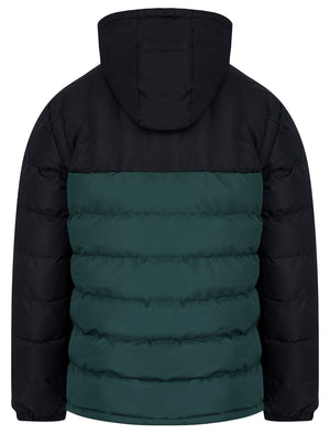 Tassilo Micro-Fleece Lined Quilted Puffer Jacket with Hood in Jet Black - Tokyo Laundry