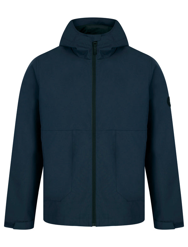 Lachlan Lightweight Windbreaker Jacket with Hood in Sky Captain Navy - Tokyo Laundry