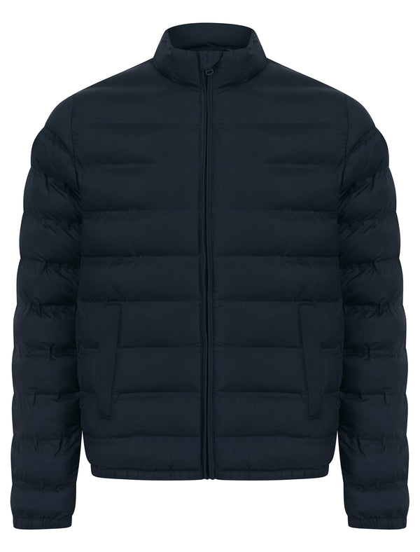 Kalidas Funnel Neck Heat Seal Quilted Puffer Jacket with Zip Pockets in Marino - Kensington Eastside