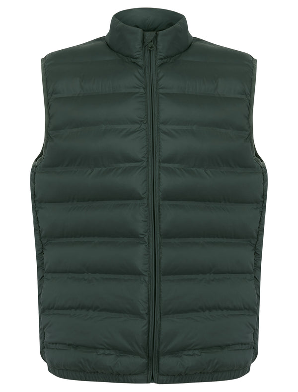 Kaloosh Funnel Neck Heat Seal Quilted Puffer Gilet with Zip Pockets in Pino - Kensington Eastside