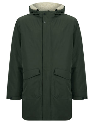 Tameron Borg Fleece Lined Parka Coat with Hood in Khaki - Tokyo Laundry