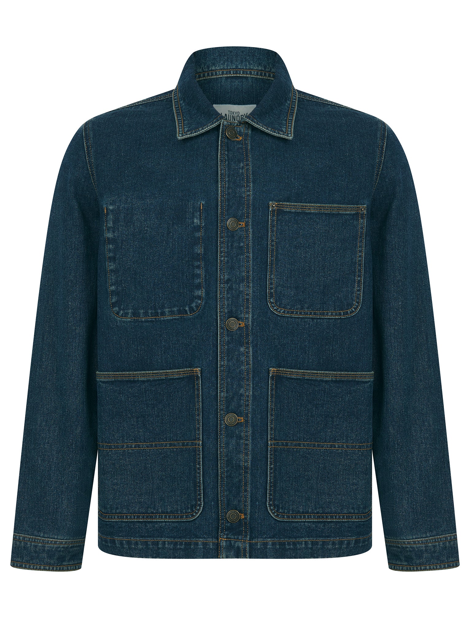 50s～ VINTAGE JAPAN DENIM WORK JACKERT Tahsin Multi-Pocket Button Fasten Vintage Workwear Style Denim