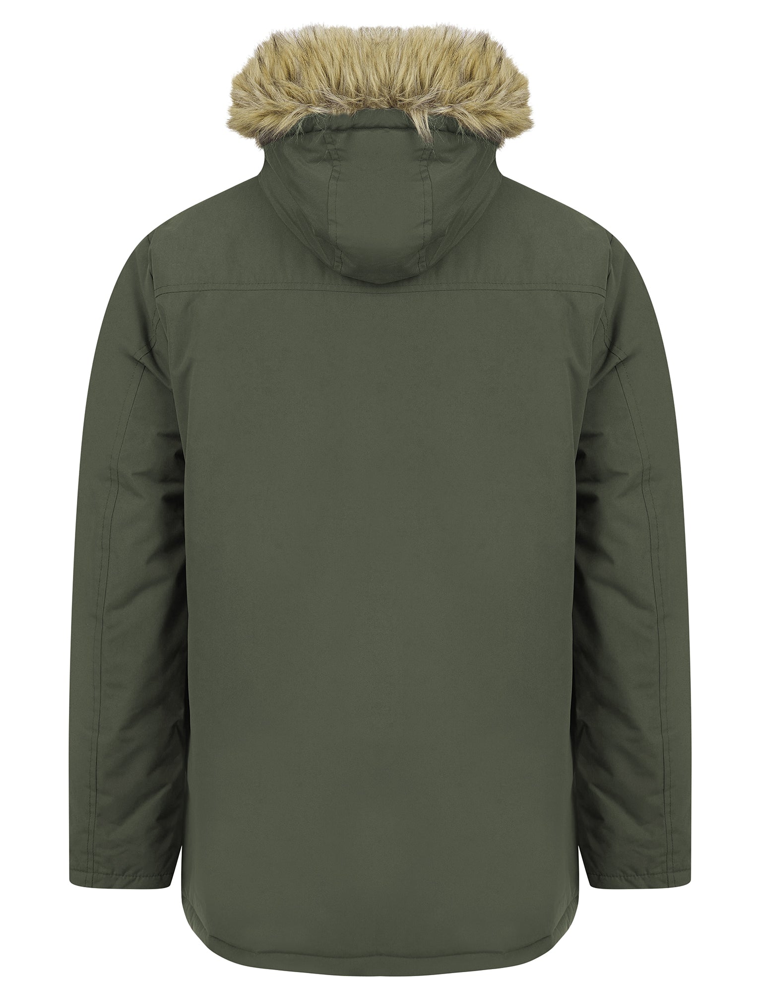 Takashi Multi-Pocket Padded Parka Coat with Faux Fur Trim Hood in