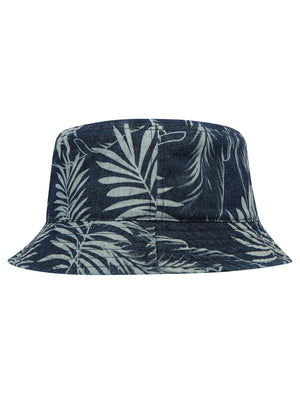 Killengreen Cotton Denim Floral Print Bucket Hat in Navy - Tokyo Laundry