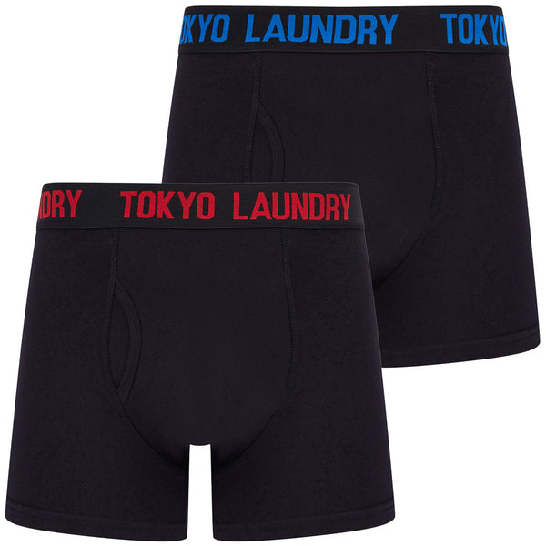 Tilson 2 (2 Pack) Boxer Shorts Set in Mars Red / Blithe - Tokyo Laundry