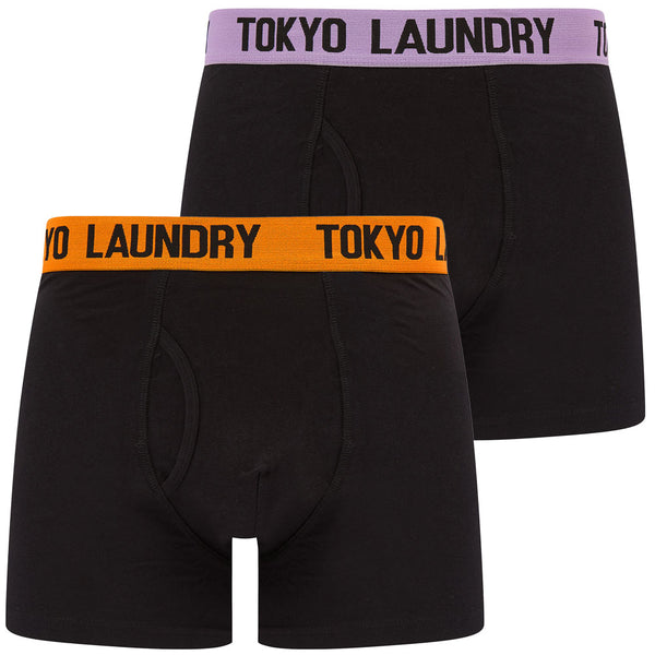 Trader 2 (2 Pack) Boxer Shorts Set in Viola Lilac / Autumn Glory - Tokyo Laundry
