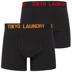 Harland (2 Pack) Boxer Shorts Set in Barados Cherry / Golden Poppy - Tokyo Laundry