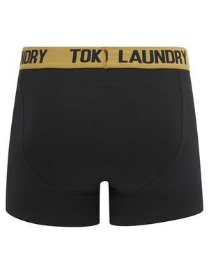 Abbots (2 Pack) Boxer Shorts Set in Cumin / Posy Green - Tokyo Laundry