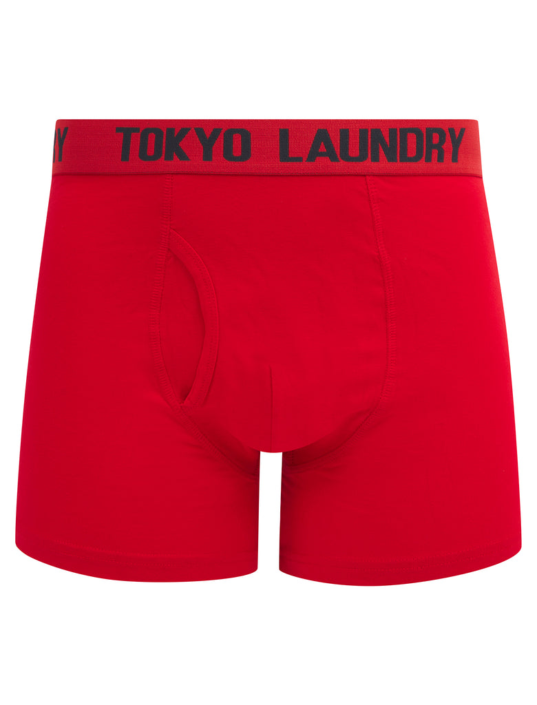 Hillside (2 Pack) Boxer Shorts Set in Chinese Red / Sky Captain Navy ...