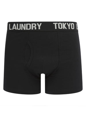 Walkers (2 Pack) Boxer Shorts Set in Azure Blue / Cannoli Cream - Tokyo Laundry