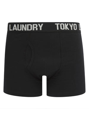 Saunders (2 Pack) Boxer Shorts Set in Azure Blue / Cannoli Cream - Tokyo Laundry